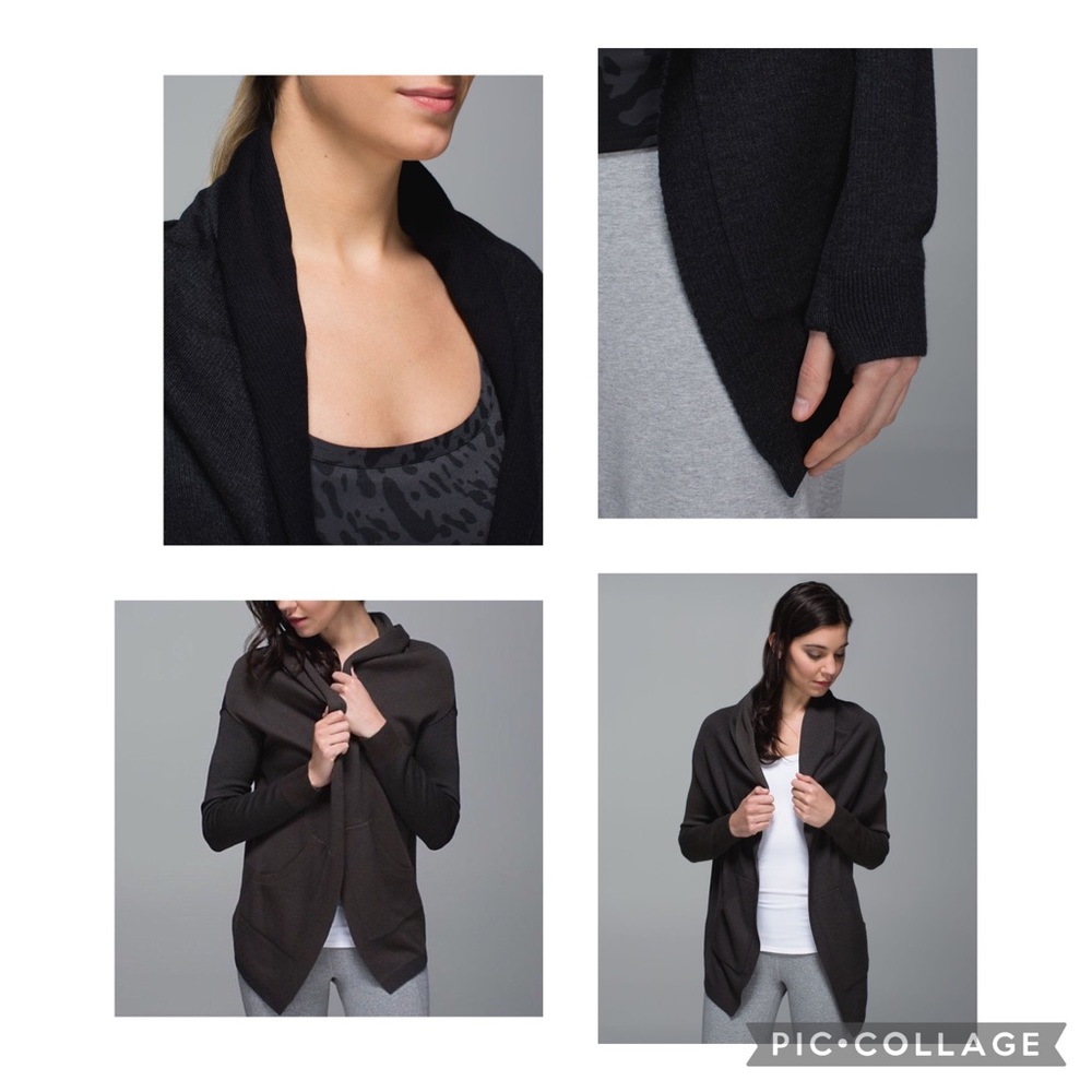 Lululemon reversible cabin yogi hooded sweater with thumb holes